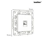 Nova dugalj, UTP, TV csatlakozóval fehér kerettel