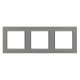 Nova hármas keret vízszintes szürke szálcsiszolt