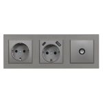 Nova dugalj, USB, TV csatlakozóval szürke szálcsiszolt kerettel