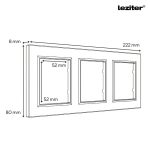 Nova hármas keret vízszintes szürke szálcsiszolt