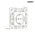 Nova IV három dugalj TV csatlakozóval szürke szálcsiszolt kerettel