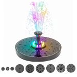 Napelemes szökőkút led világítással 16 cm