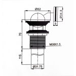 Mosdó leeresztő túlfolyós mosdóhoz
