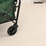 Összecsukható standard kerti strandkocsi asztallal zöld