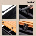 Összecsukható standard kerti strandkocsi asztallal zöld