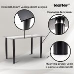 Riona 120 cm szögletes üveg étkezőasztal