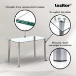 Velon 4+1 étkező garnitúra fehér-fekete