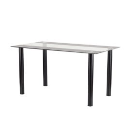 Riona 140 cm szögletes üveg étkezőasztal
