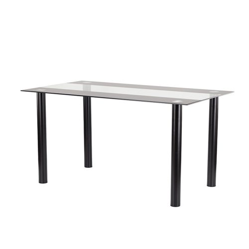 Riona 140 cm szögletes üveg étkezőasztal