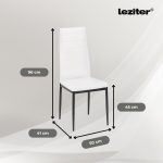 Denton 6+1 étkező garnitúra fehér-fekete
