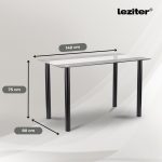 Riona 140 cm szögletes üveg étkezőasztal