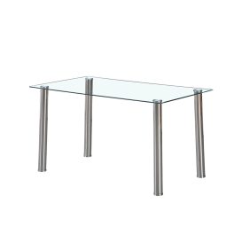 Berna 140 cm szögletes üveg étkezőasztal