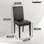 Mira 6+1 étkező garnitúra fehér-fekete