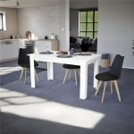 Yorki Standard étkezőasztal 140x80 cm fehér