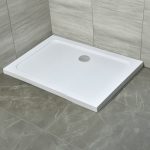 Modena Slim aszimmetrikus szögletes akril zuhanytálca, 80x120 cm