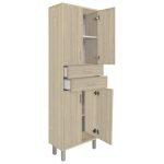 Nerva 60 magas szekrény 4 ajtóval, 2 fiókkal, sonoma tölgy