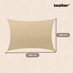 Rana napvitorla négyszög alakú 4x5 m bézs