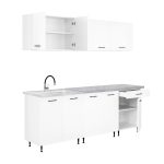 Primo 220 konyhabútor fehér, chromix munkalappal