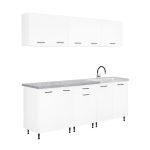 Primo 220 konyhabútor fehér, chromix munkalappal