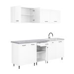 Primo 220 konyhabútor fehér, chromix munkalappal