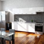 Primo 280 konyhabútor fehér, chromix munkalappal