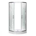 Spirit Bamboo 80x80 cm íves zuhanykabin zuhanytálcával