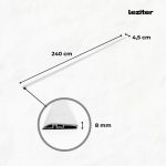 Vinyl SPC padló szintkiegyenlítő Serona kőhatású homokszürke 2400x45x8 mm