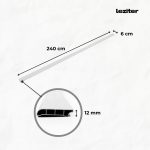 Vinyl SPC padlószegély Serona kőhatású homokszürke 2400x60x12 mm