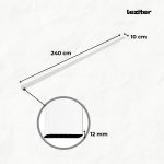 Vinyl SPC padlószegély Snow white 2400x100x12 mm