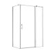 Simple 80x120 cm nyílóajtós aszimmetrikus zuhanykabin zuhanytálca nélkül