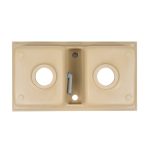 Tia szögletes két medencés gránit mosogató szifonnal bézs