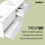 Trent 120 alsó szekrény mosdóval