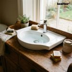 V55 szárnyas kerámia mosdó 55x42 cm