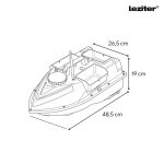 Etetőhajó V6 GPS 3 tartályos hátra és oldalkidobós nightlight