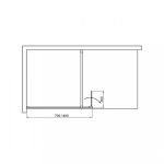 Walker 80x195 cm Walk in zuhanyfal