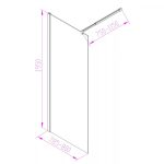 Walker 80x195 cm Walk in zuhanyfal