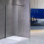 River walk in zuhanyfal 70x190 cm fekete