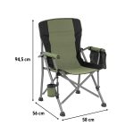 Leziter Comfort Plus karfás horgász szék pohártartóval zöld