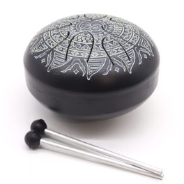 Acélnyelv Dob - Vésett Om Mandala - 16cm