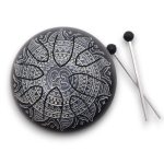 Acélnyelv Dob - Vésett Om Mandala - 16cm