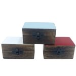 Fa Gyógyszerdoboz 9x5x4cm - Színes Bevonat - vegyes