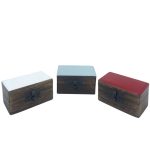 Fa Gyógyszerdoboz 9x5x4cm - Színes Bevonat - vegyes