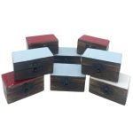 Fa Gyógyszerdoboz 9x5x4cm - Színes Bevonat - vegyes
