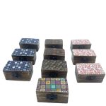 Fa Gyógyszerdoboz 9x5x4cm - Mintás Bevonat - vegyes