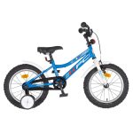 KPC FluoBike Police szirénás VILÁGÍTÓS 16 kék fluoreszkáló gyermek kerékpár