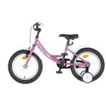 KPC FluoBike Rabbit nyuszis VILÁGÍTÓS 16 lila fluoreszkáló gyermek kerékpár