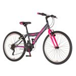 Venssini Parma 24 gyerek kerékpár grafit-pink