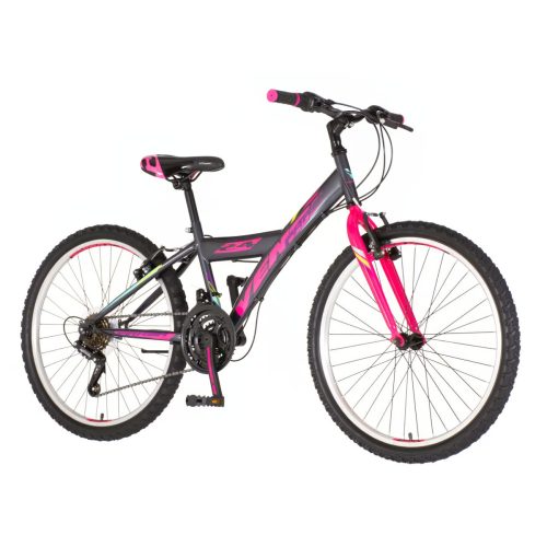 Venssini Parma 24 gyerek kerékpár grafit-pink