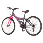 Venssini Parma 24 gyerek kerékpár grafit-pink