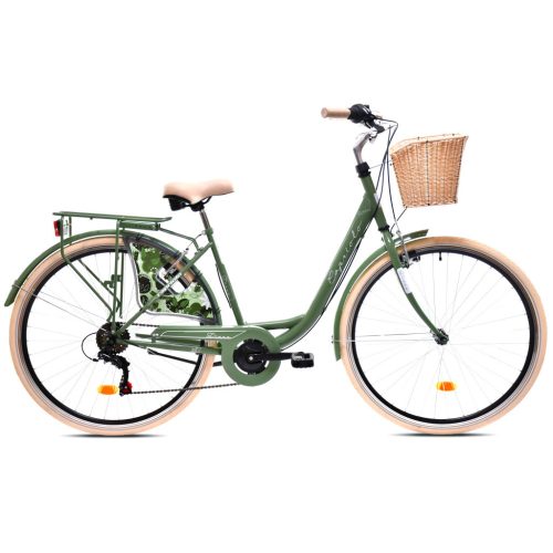 Capriolo Diana 6 sebességes női városi kerékpár 18" Zöld
